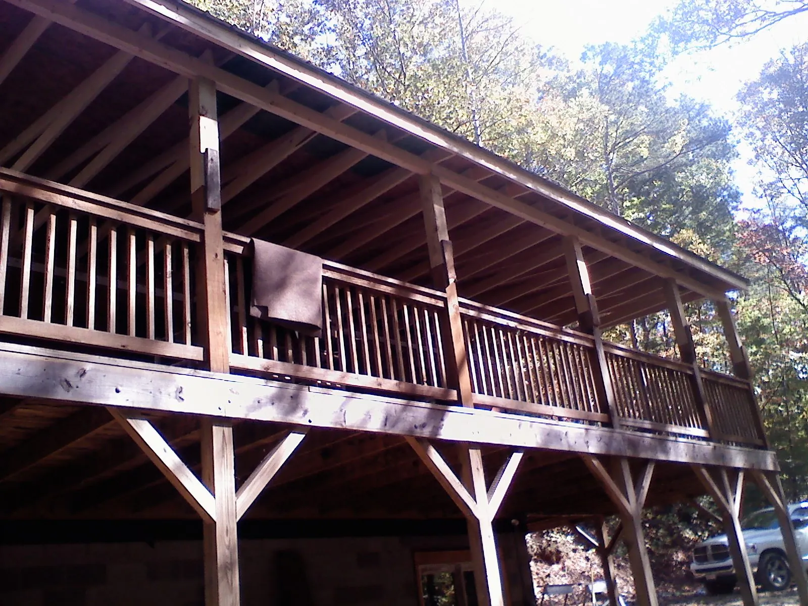 Timber framing under a new elevated porch and deck — Roof Leak Repair in Partlow by Roofing Brothers
